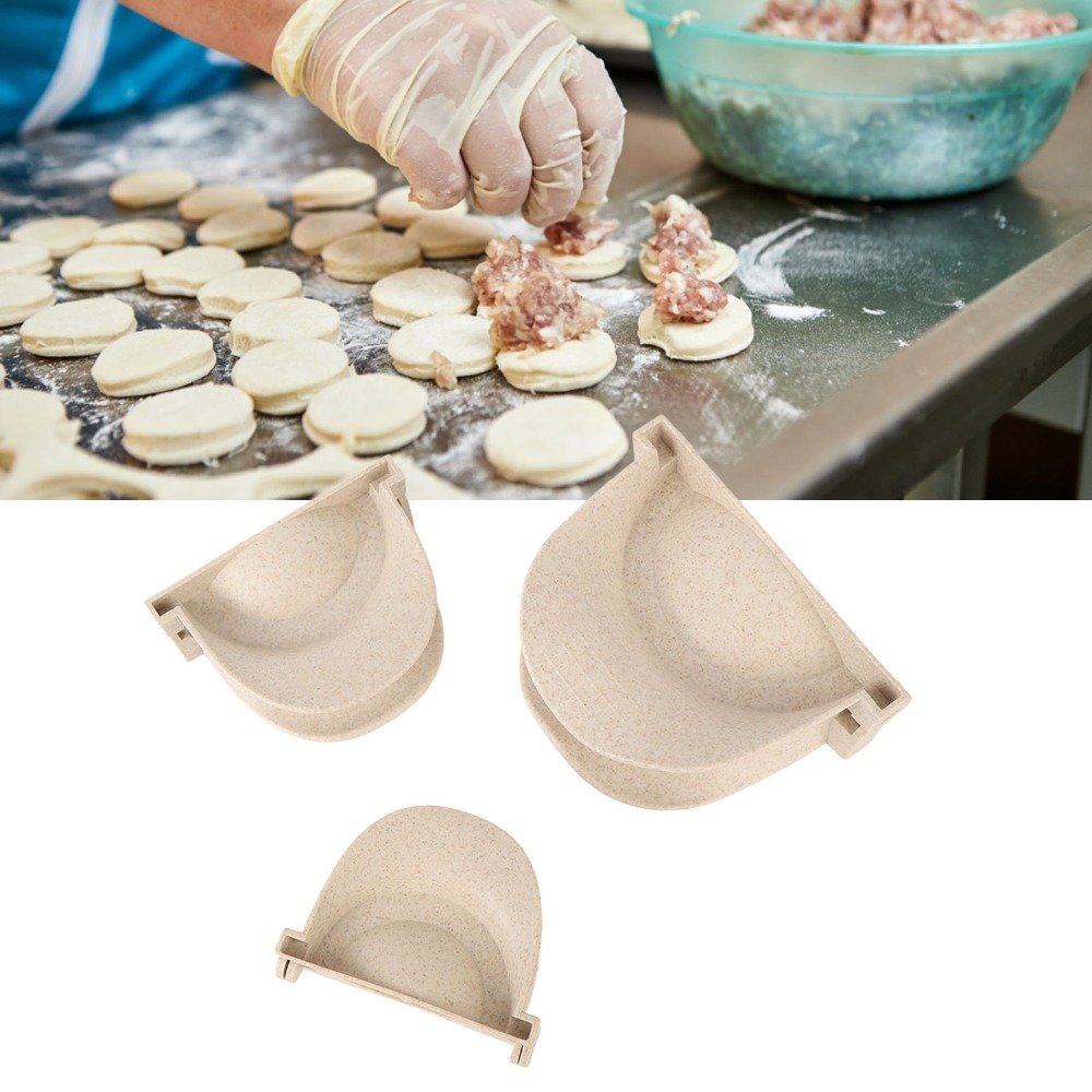 Dumpling Press Set - Set Alat Pembuat Pangsit Plastik Stainless
