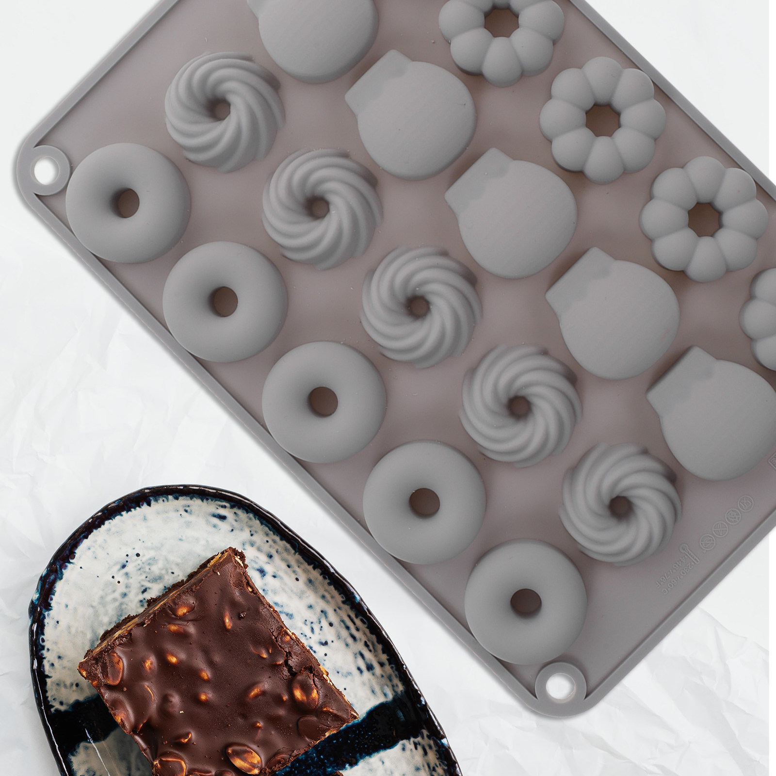 Cetakan Donat Cokelat Mini Sil - Donut Mold Silicone ulasan dan harga